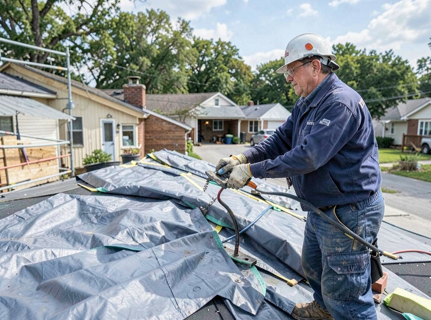 Emergency Roof Tarping in Davis