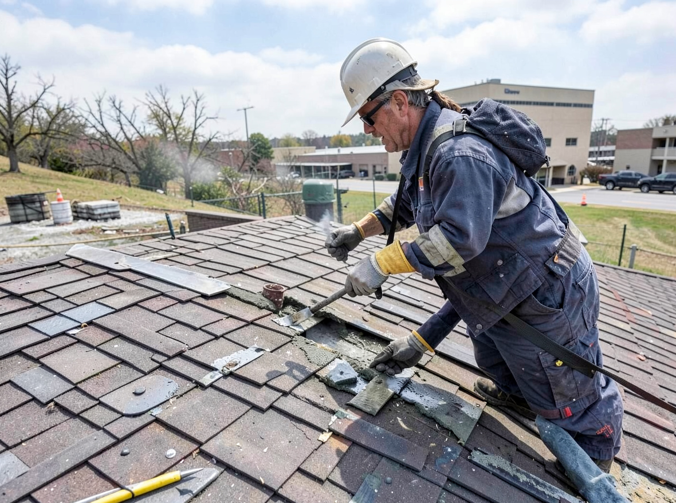 Wind Damage Roof Repair in Davis